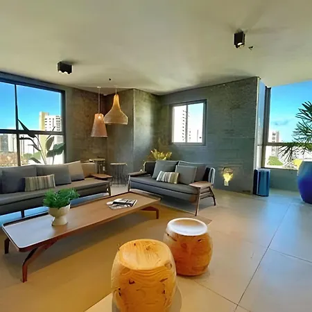 Flat Luxo Com Coworking, Academia E Rooftop - Wifi 1gb - Beira Mar 4 Min Apartamento Fortaleza (Ceara)