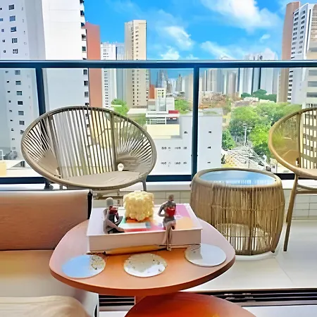 Flat Luxo Com Coworking, Academia E Rooftop - Wifi 1gb - Beira Mar 4 Min Apartamento *