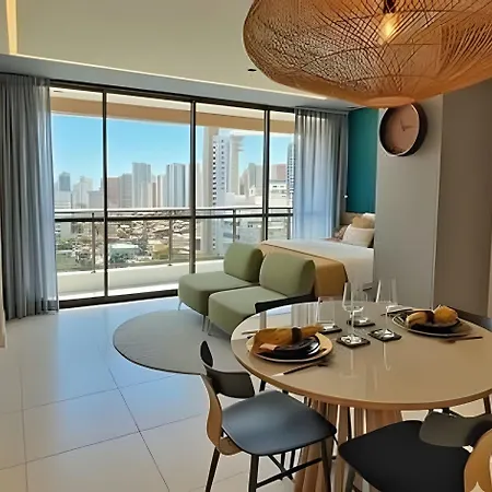Apartamento Flat Luxo Com Coworking, Academia E Rooftop - Wifi 1gb - Beira Mar 4 Min
